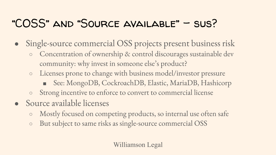 COSS and Source available